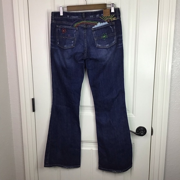 Lucky Brand Legend Jeans Zoe Mid-Rise Bootleg Embroidered Jeans Size 8. - Picture 6 of 13